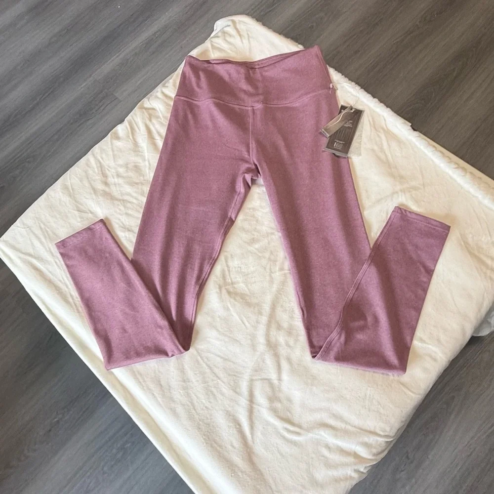 New Kyodan Yoga High-Rise Slimming Leggings in Heathered Mauve - Picture 6 of 10